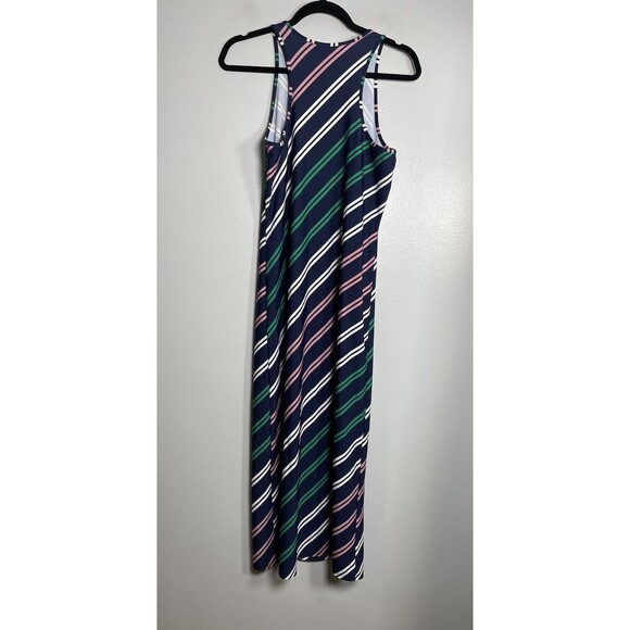 JUDE CONNALLY Selena Sailing Stripe Tank Dress Small Navy Nautical Preppy Midi - Picture 3 of 7